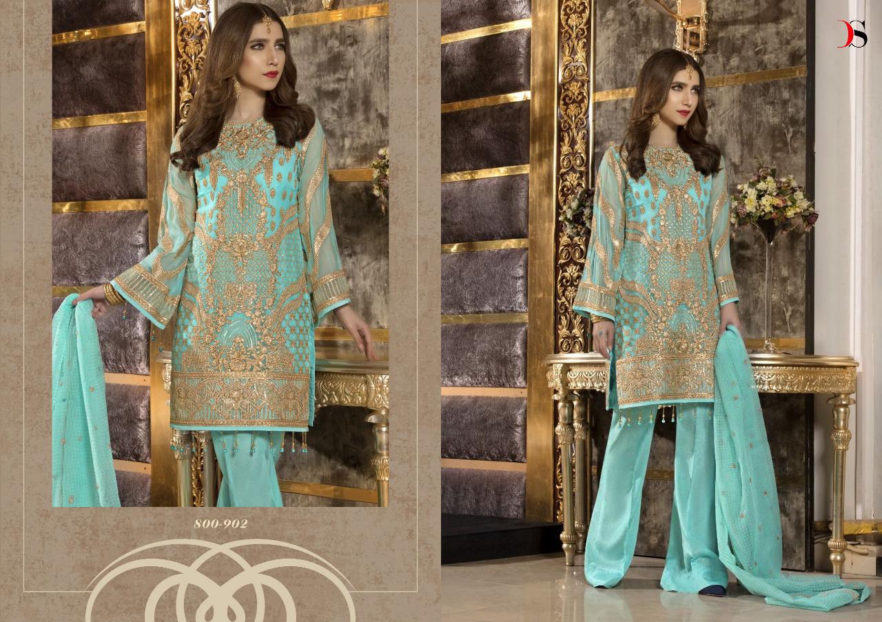 Deepsy suits gubano vol 11 heavy embroidered georgette salwar kameez collection