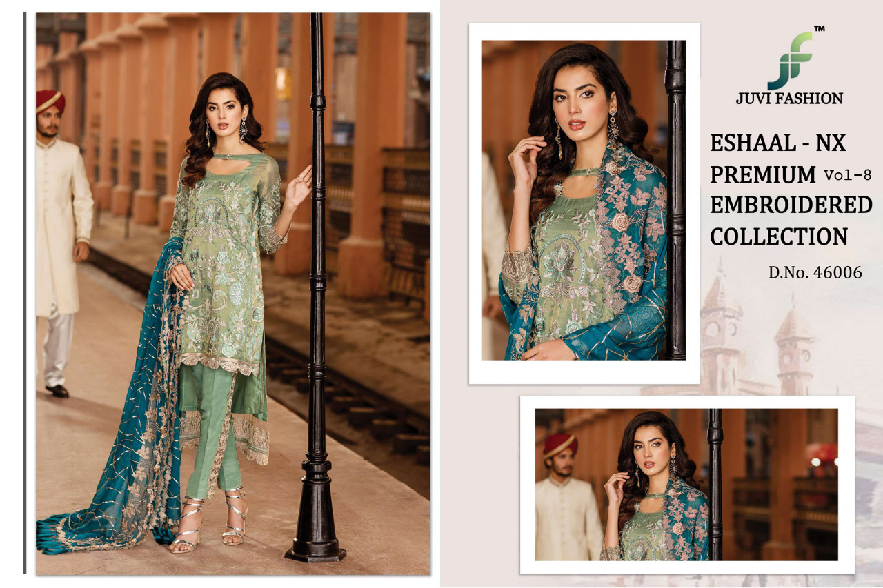 eshaal vol 8 nX colorful fancy collection of salwaar suits at reasonable rate