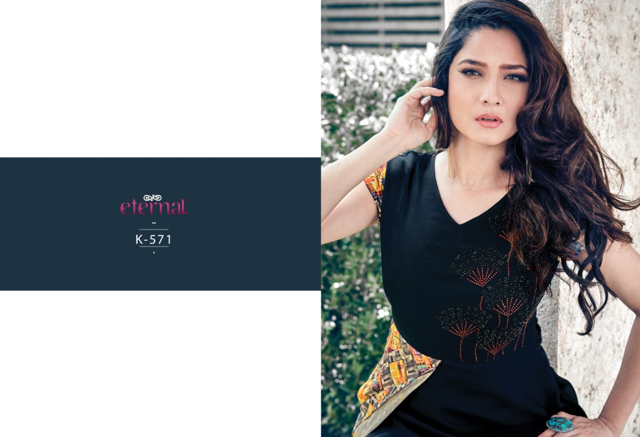 Eternal starlight 4 fancy wear kurties collection at wholesale rate