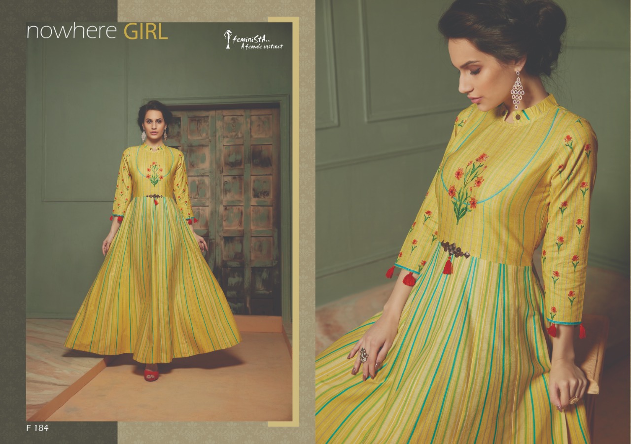 feminista gracy colorful fancy collection of kurtis  at reasonable rate