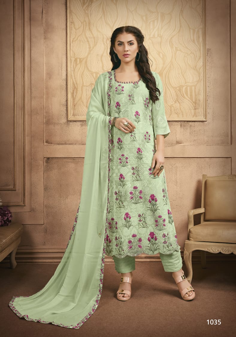 Fida international roohani cotton silk embroidered salwar kameez collection