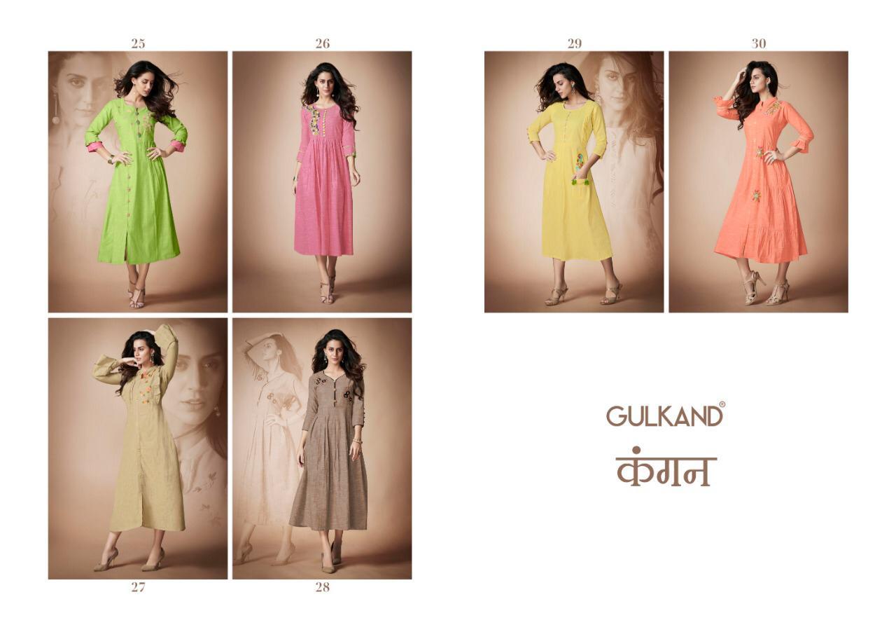 Gulkand designer presents kangan party wear tunics at wholesale price