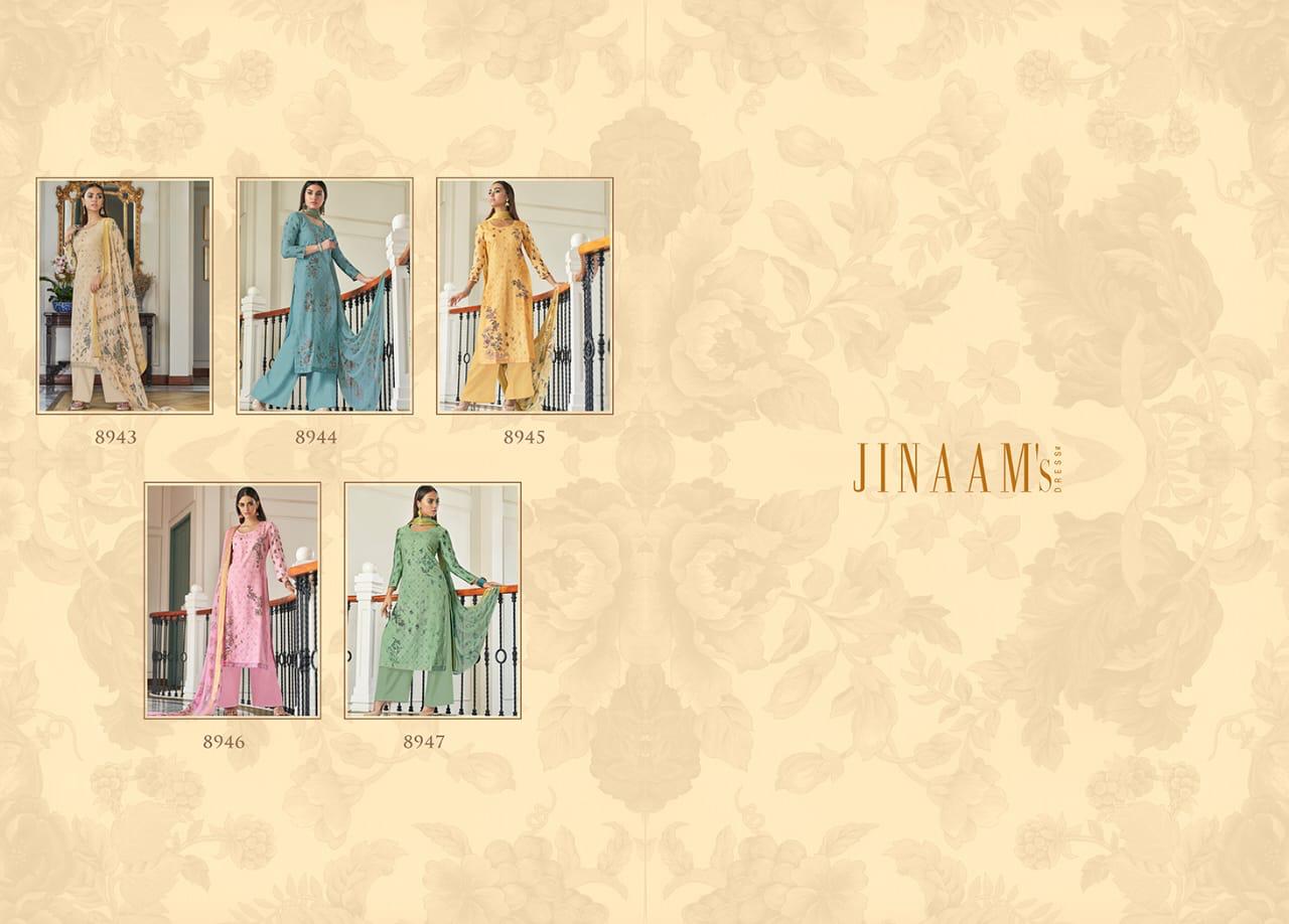 Jinaam afsana digital printed cotton dress Material