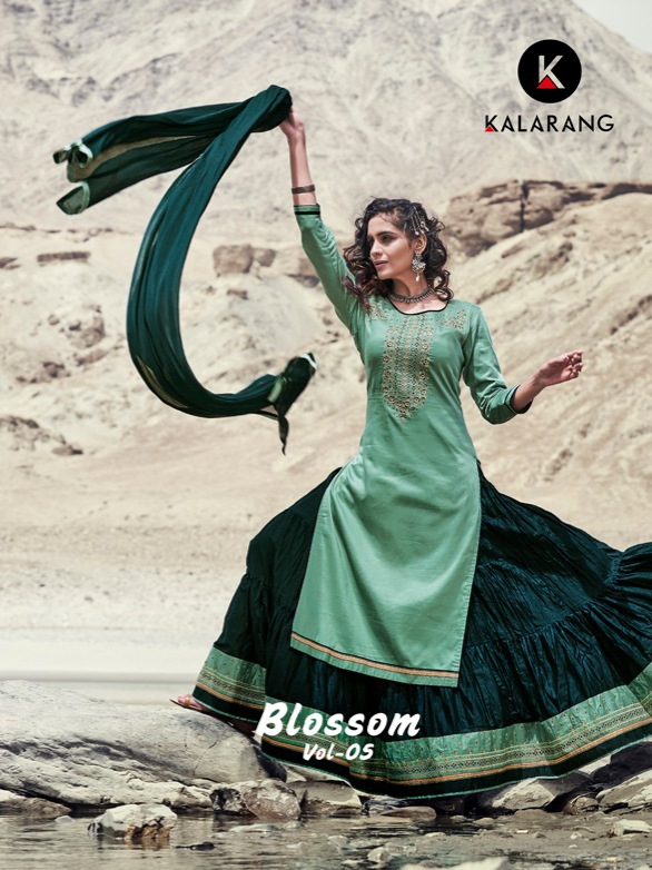 Kalarang blossom vol 5 jam silk salwar with lehenga at wholesale rate