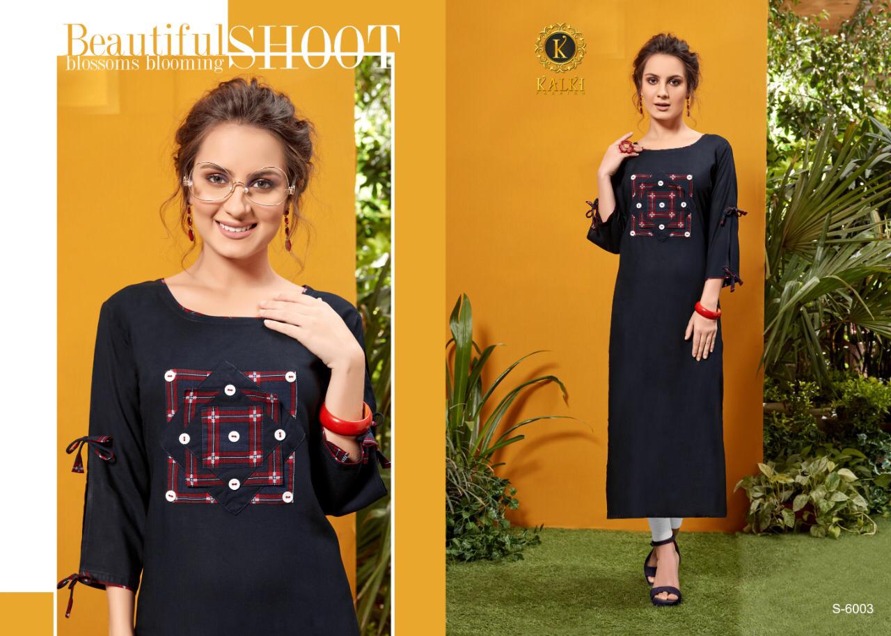 Kalki fashion exotic straight kurties collection at wholesale rate