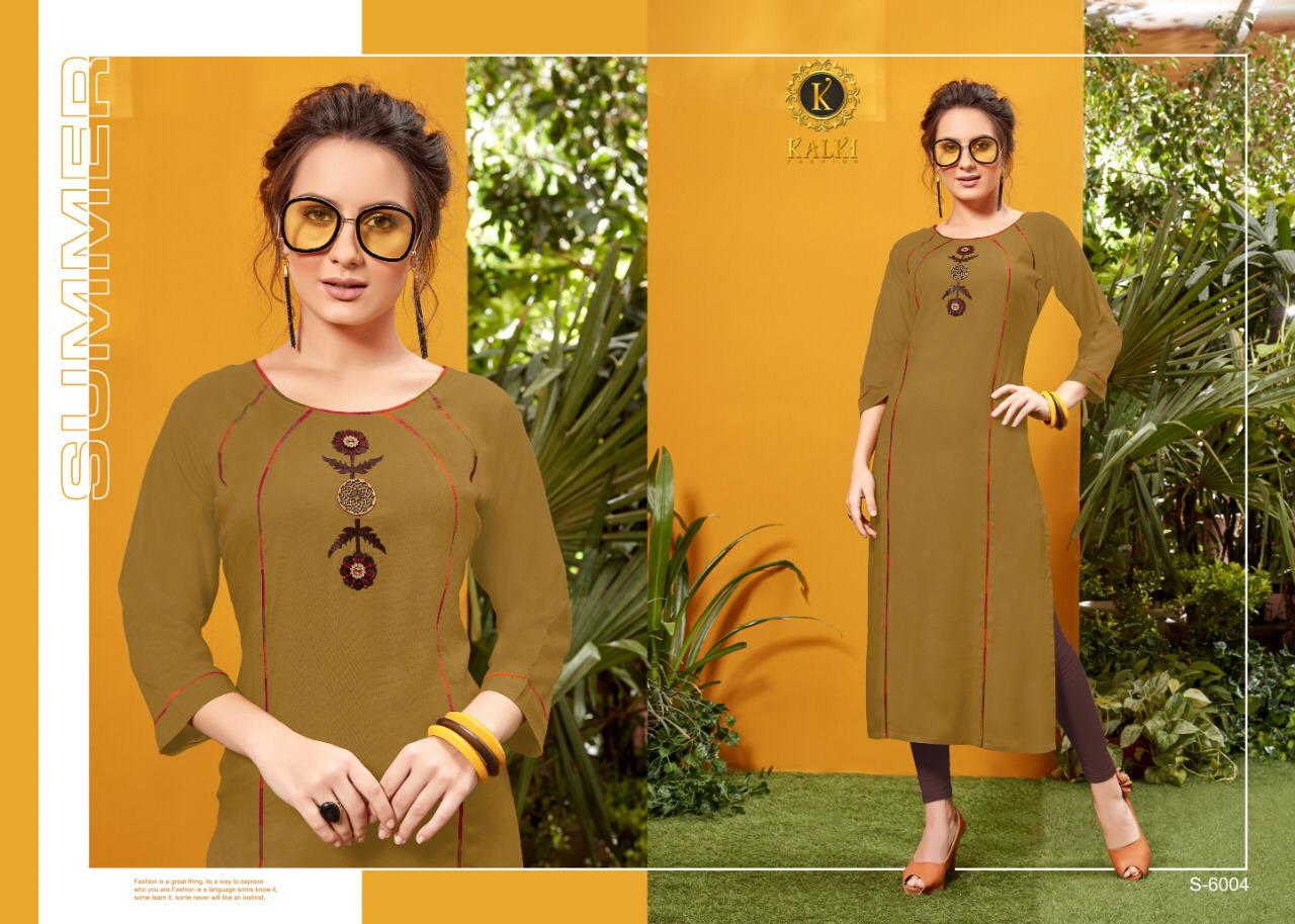 Kalki fashion exotic straight kurties collection at wholesale rate