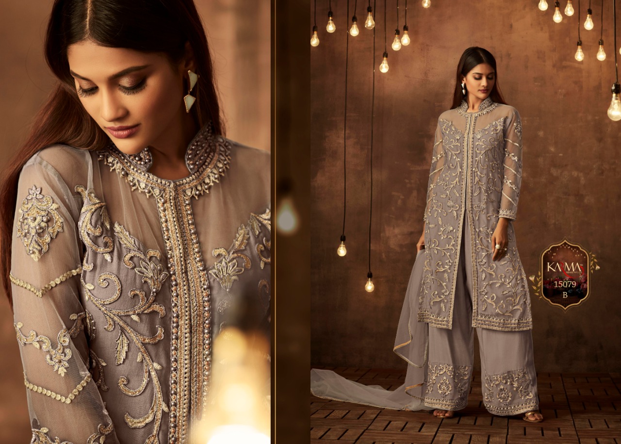 Karma trendz 15079 series colours heavy embroidered party wear salwar kameez collection