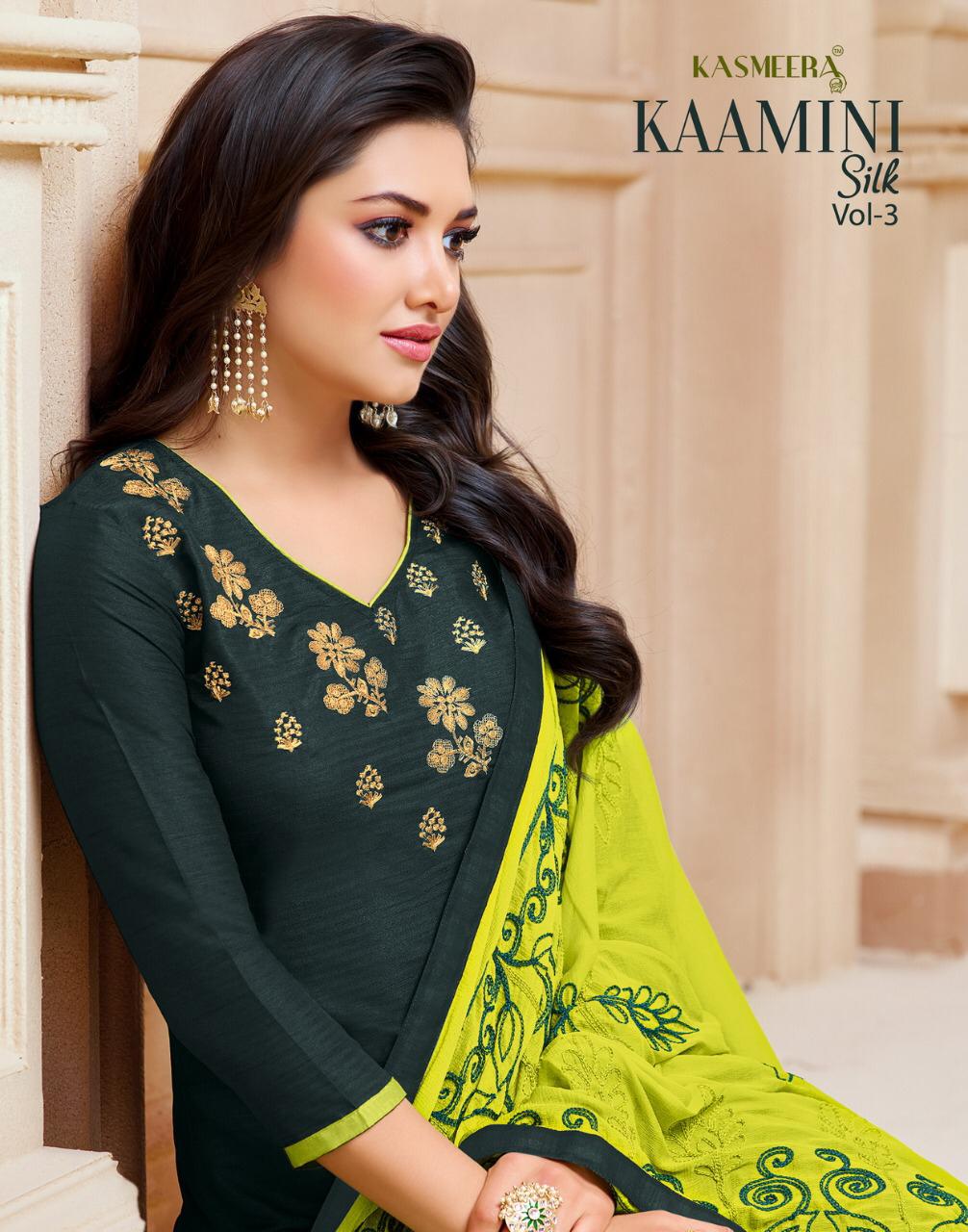 kasmeera kaamini  silk vol 3 colorful fancy collection of salwaar suits at reasonable rate