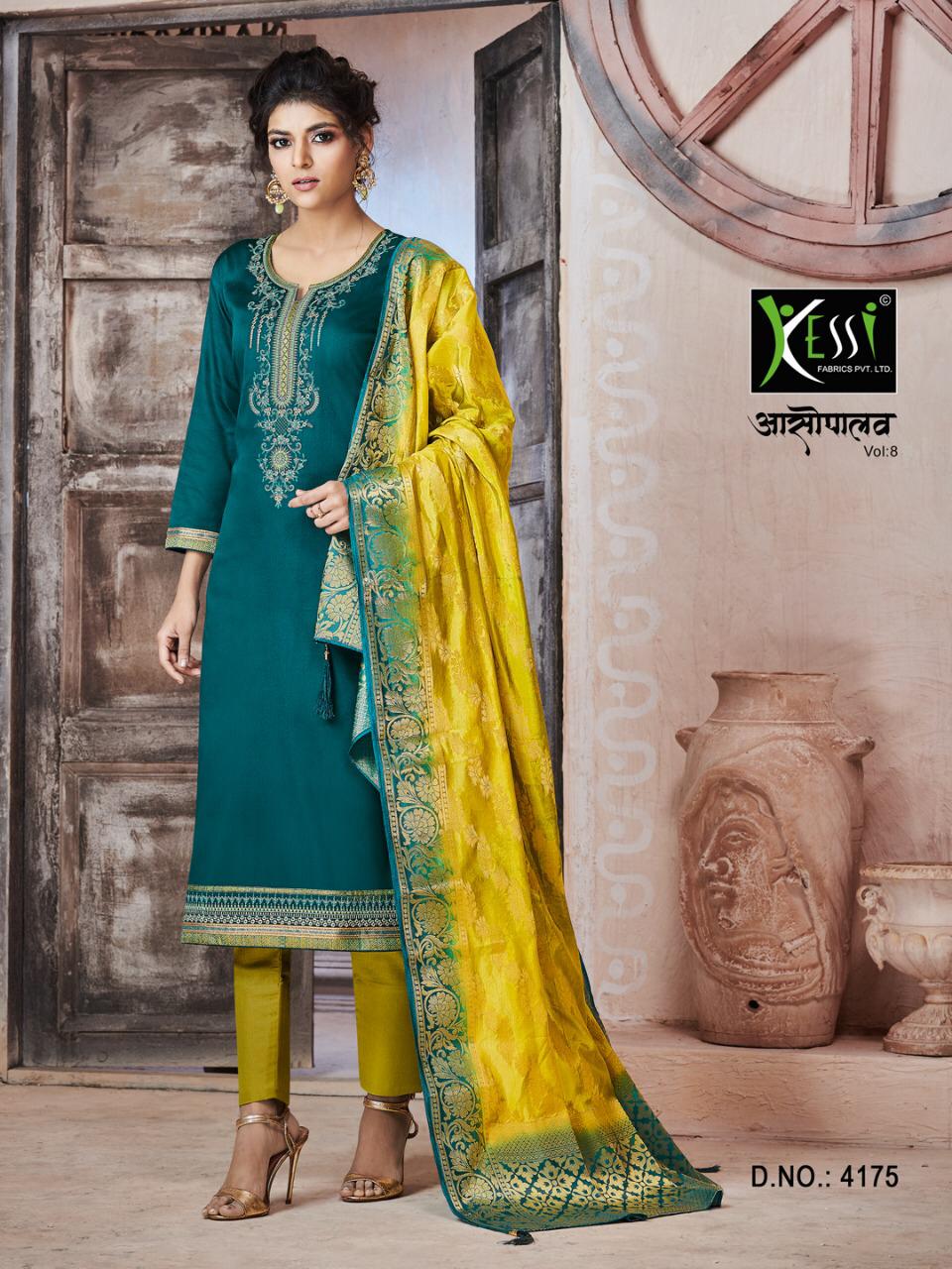 kessi fabrics asopalav vol 8 colorful fancy collection of salwaar suits