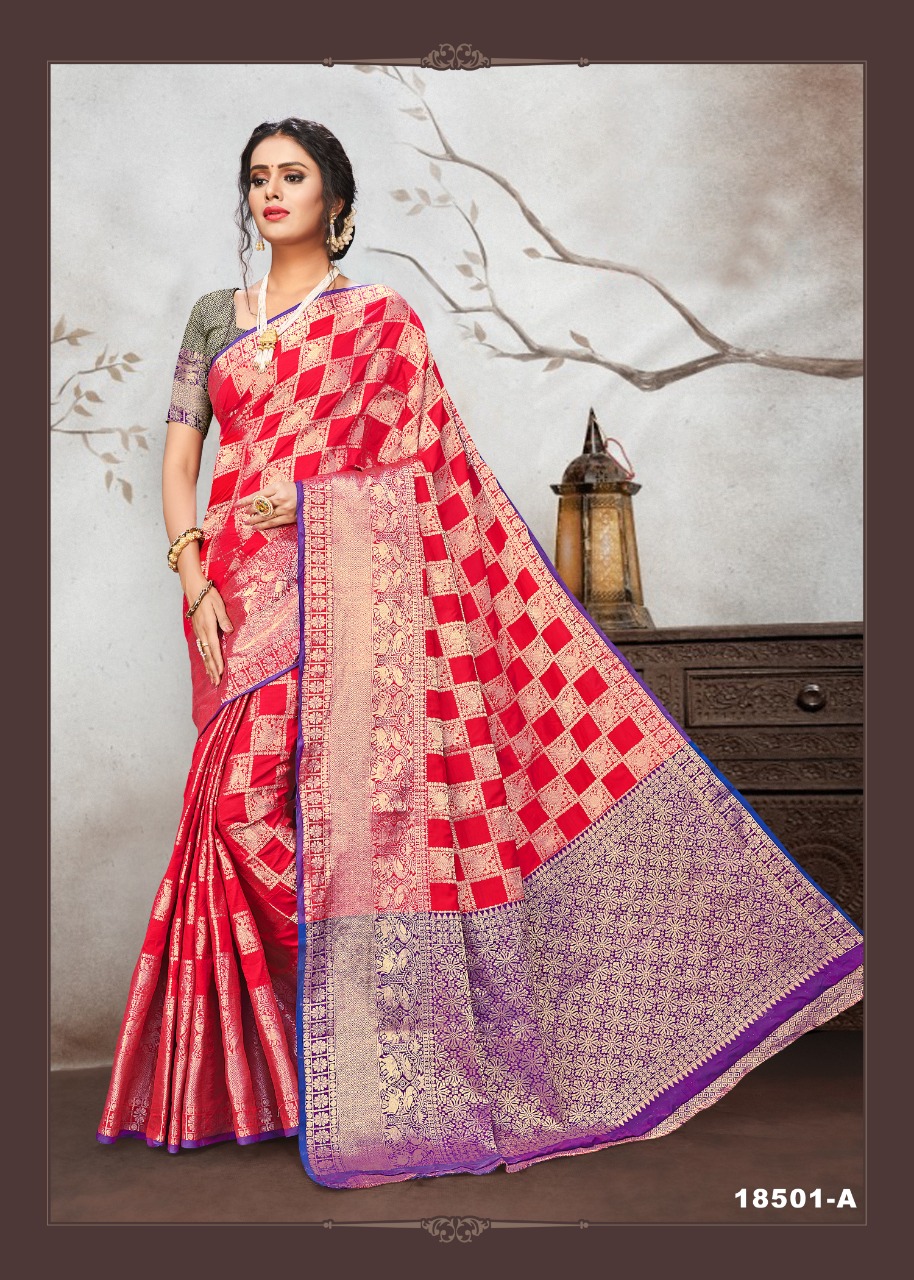 Krishnahari fashion samira party wear silk sarees collection