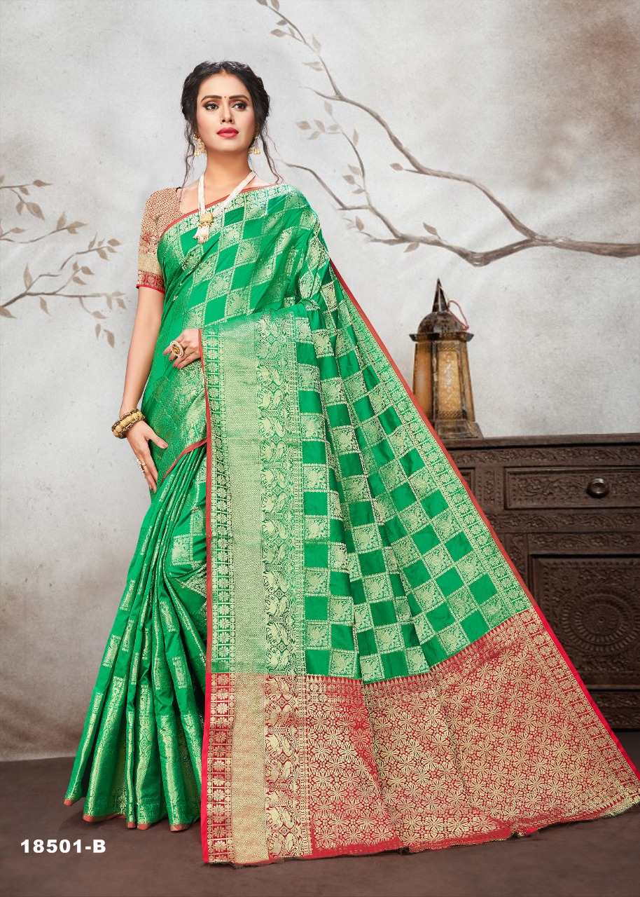 Krishnahari fashion samira party wear silk sarees collection