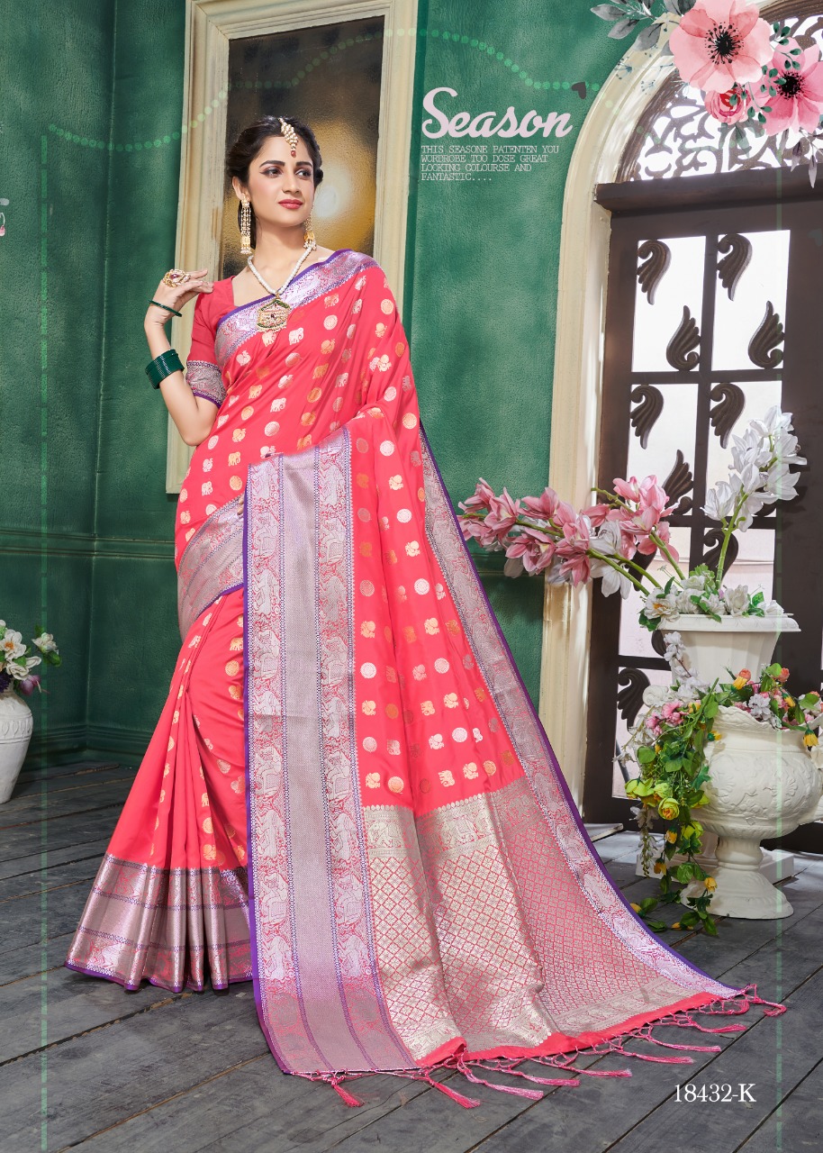krishnahari kanchana colorful designer collection of sarees