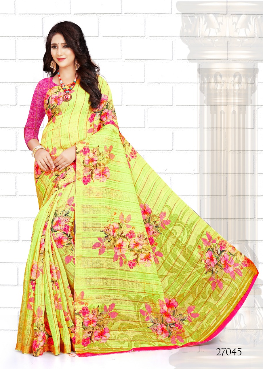 krishnahari saumya colorful fancy collection of sarees at reasonable rate