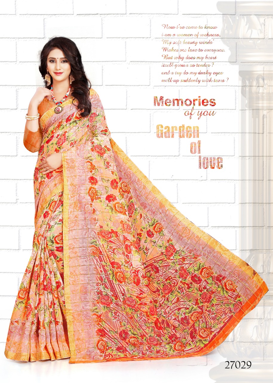 krishnahari saumya colorful fancy collection of sarees at reasonable rate