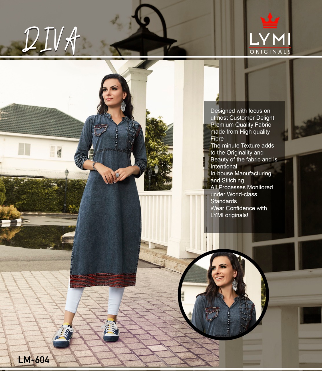 Lymi originals present diva denim style kurties collection