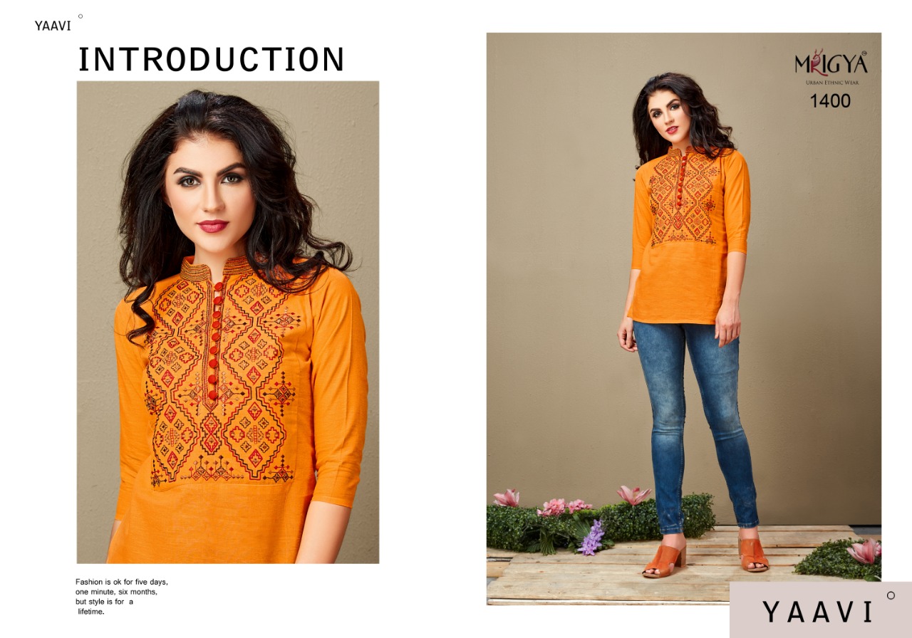 mrigya yaavi colorful fancy collection of tops at reasonable ra