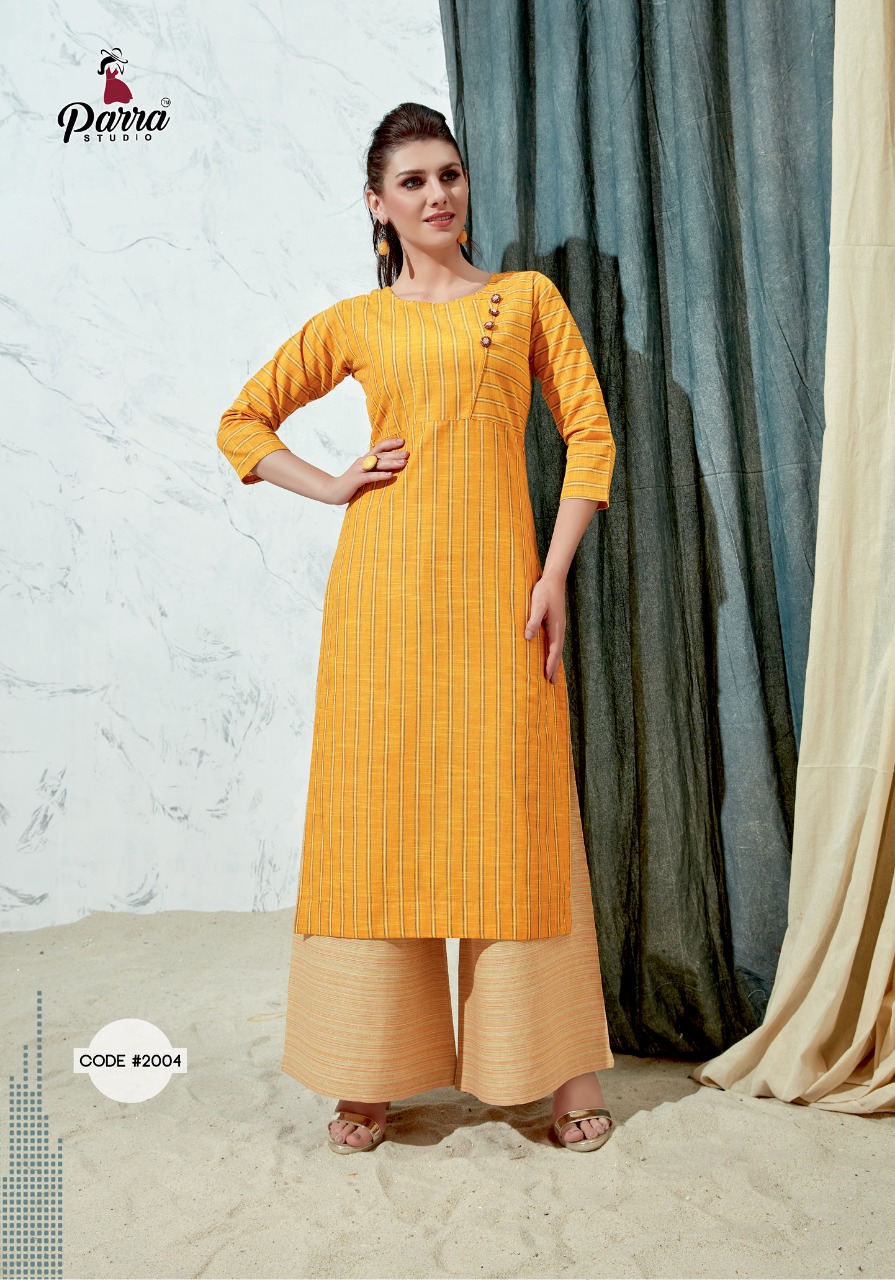 parra studio series colorful fancy collection of kurtis with plazzo at reasonable rate