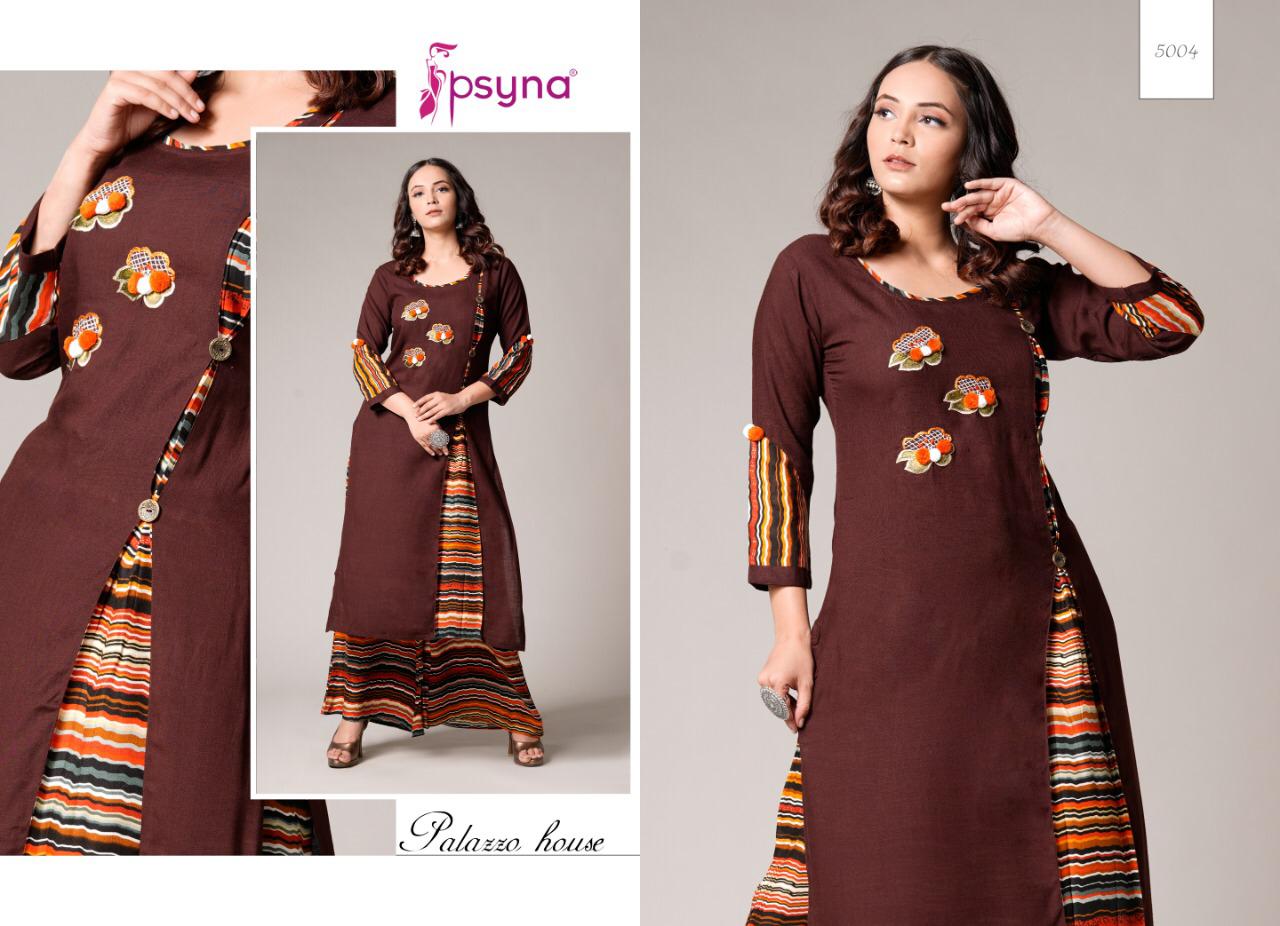 Psyna presents plazzo house vol 5 kurti with plazzo collection