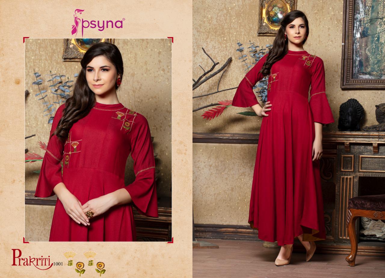 Psyna presents prakriti summer wear gown collection at wholesale rate