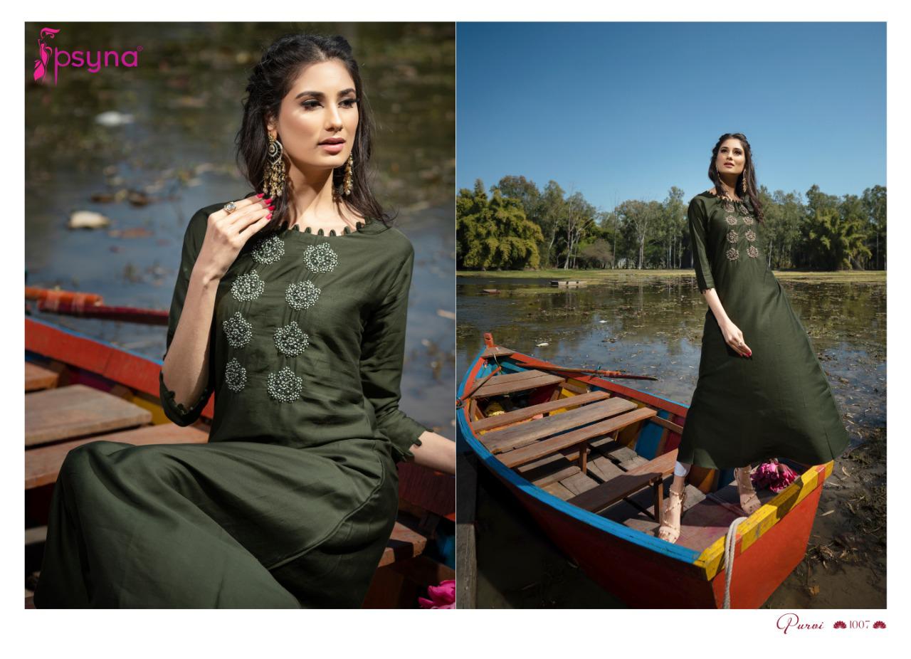 Psyna presents purvi long gown style kurtis ready to wear outfit