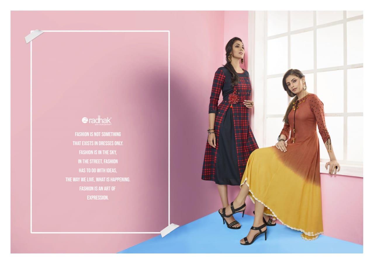Radhak Fabrics beaulot vol 3 beautiful designer kurties collection