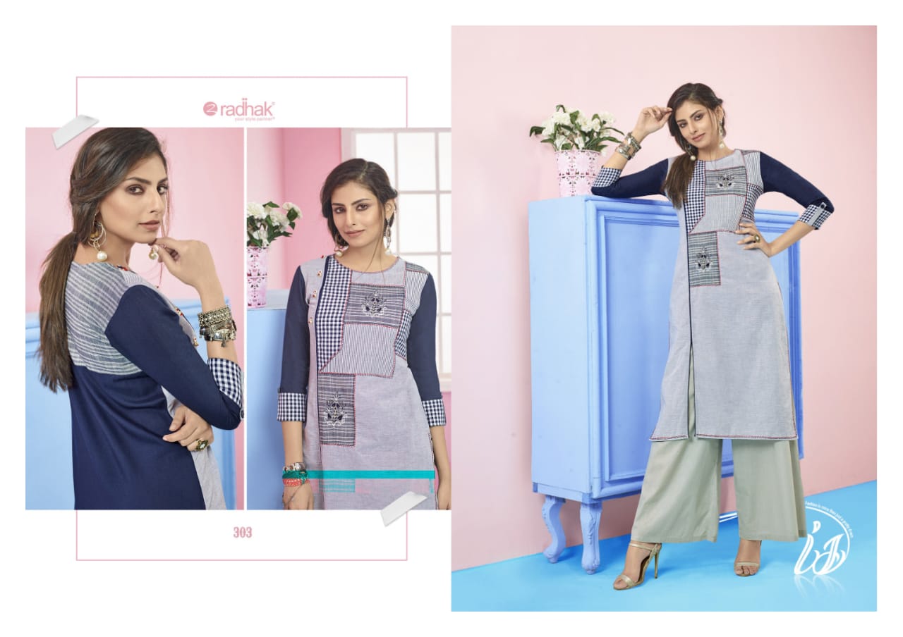 Radhak Fabrics beaulot vol 3 beautiful designer kurties collection