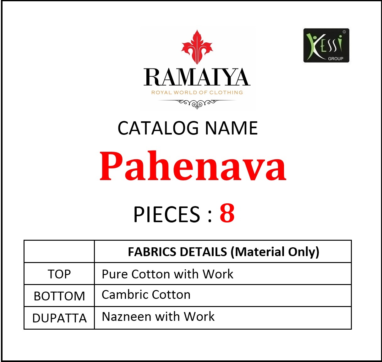Ramaiya pahenava pure cotton salwar kameez collection
