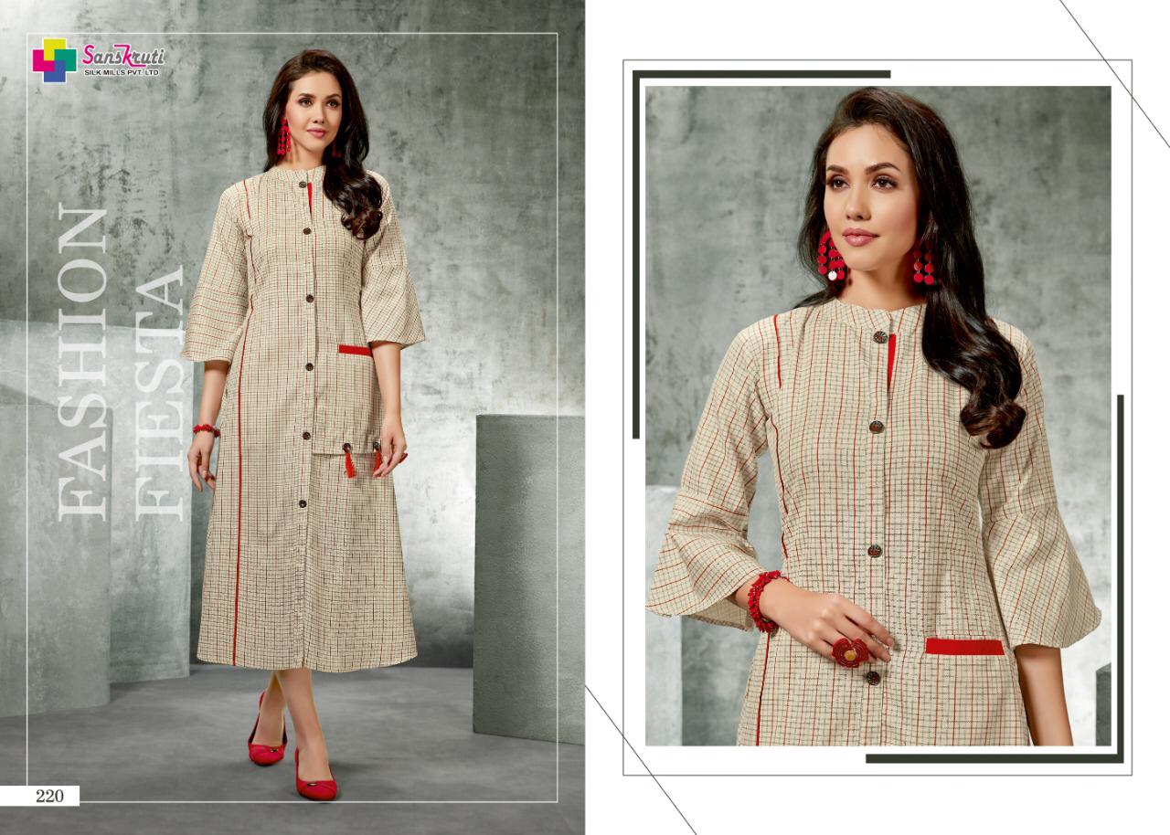 Sanskruti silk mills suhana elegant summer wear kurties collection