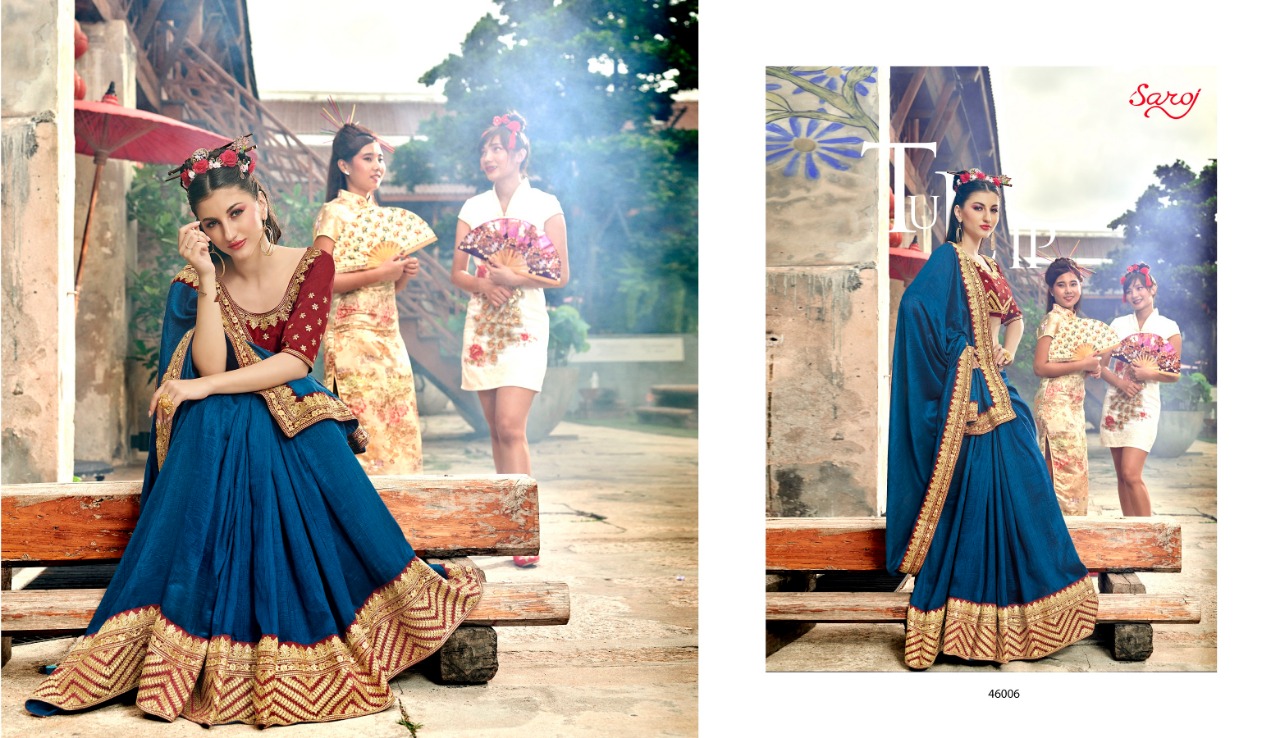 saroj fanaa colorful designer collection of sarees