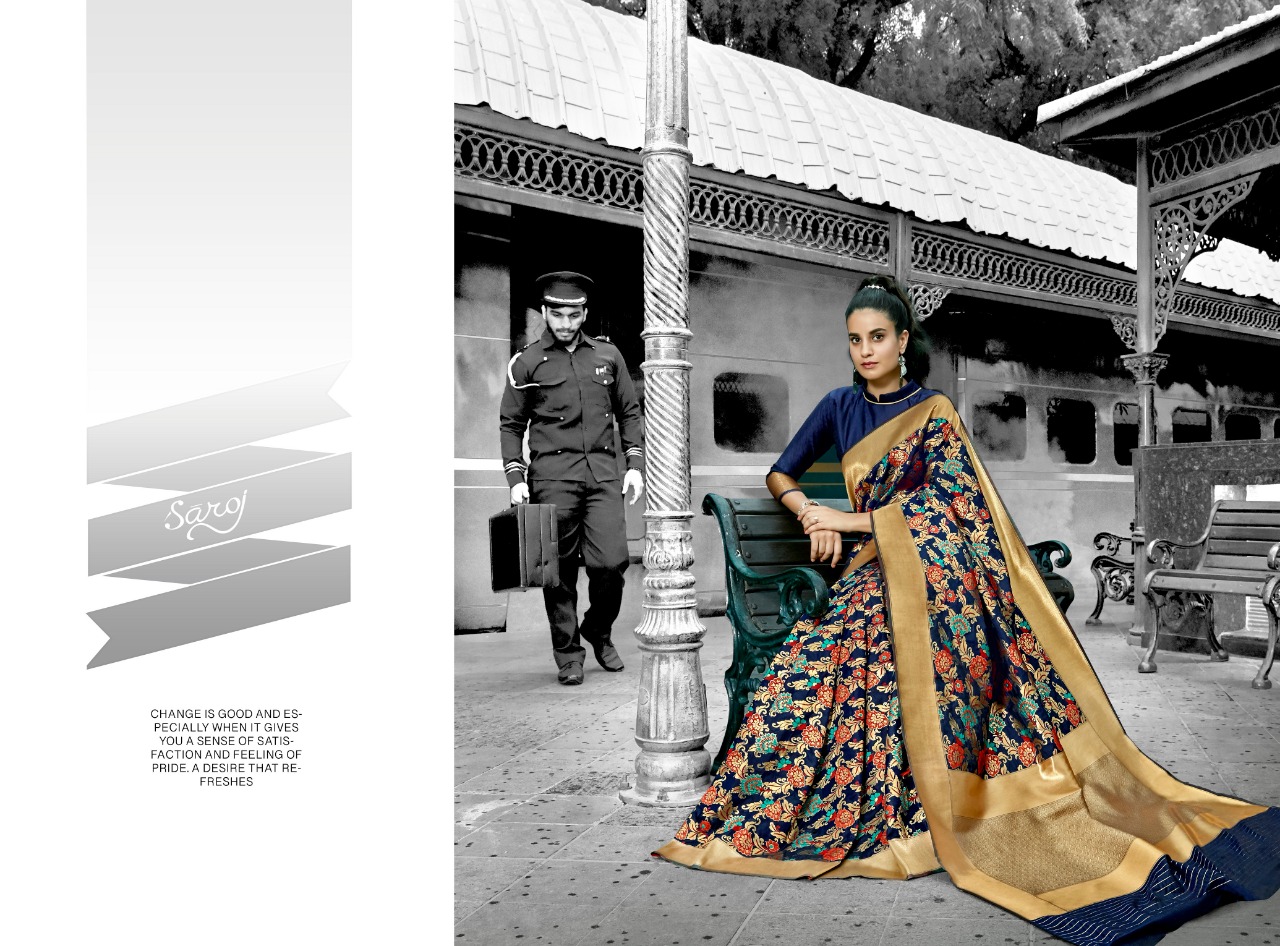 Saroj soundarya banarasi silk beautiful saree collection