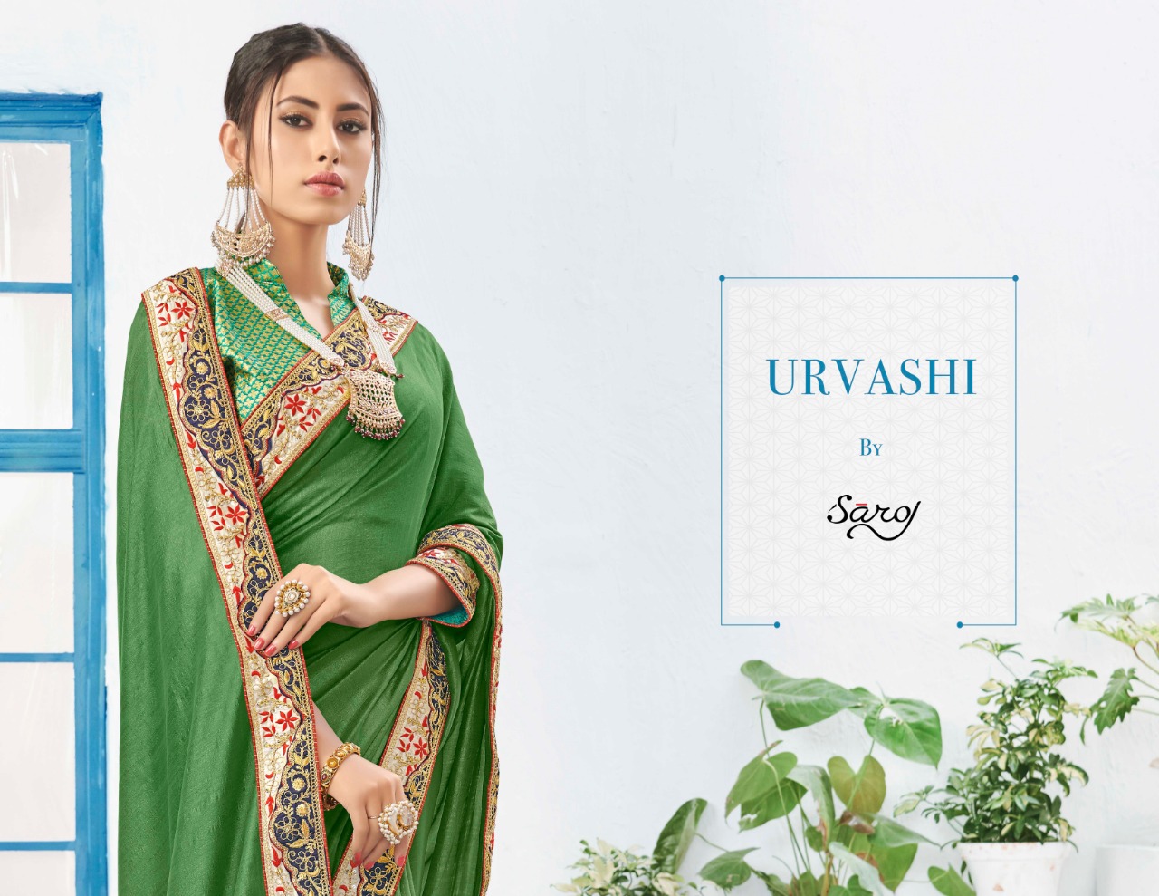 saroj urvashi colorful fancy collection of sarees