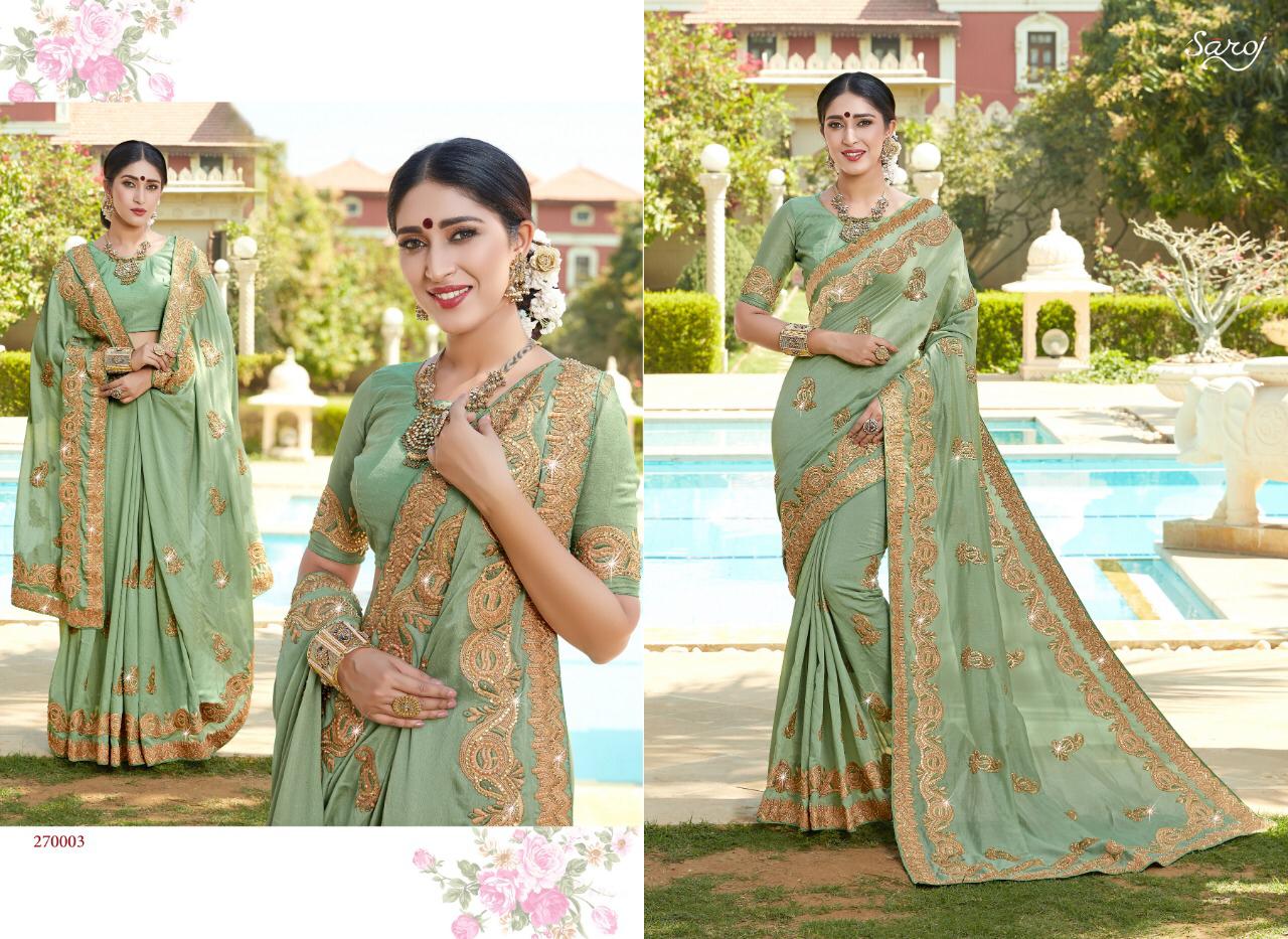 saroj vandana colorful fancy collection of sarees