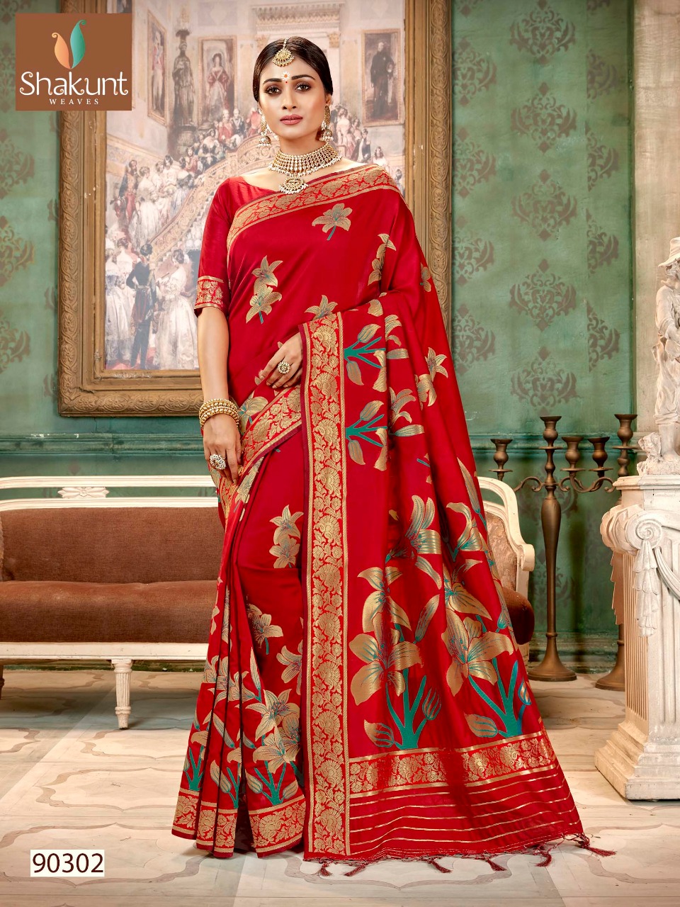 shakunt weaves bhanumati colorful fancy collection of sarees