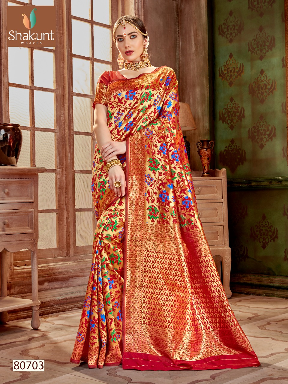 shakunt weaves yogini fancy designer collection of sarees
