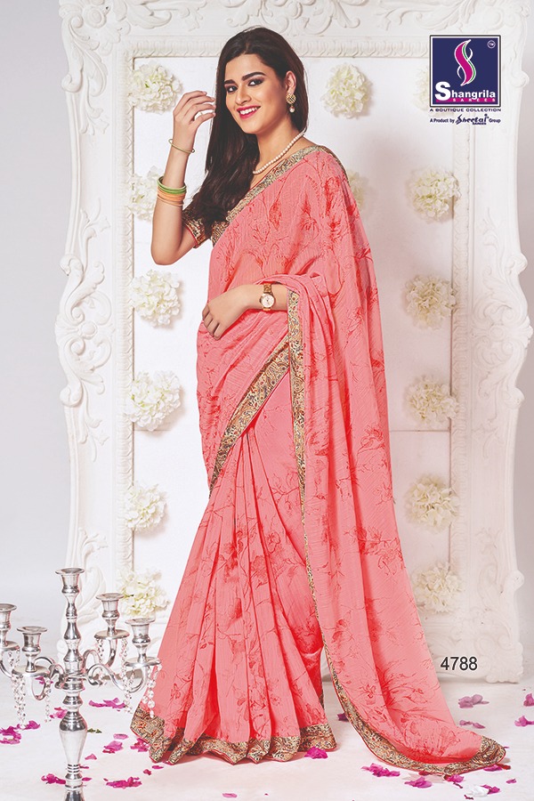 Shangrila myra cotton digital printed sarees collection at wholesale rate