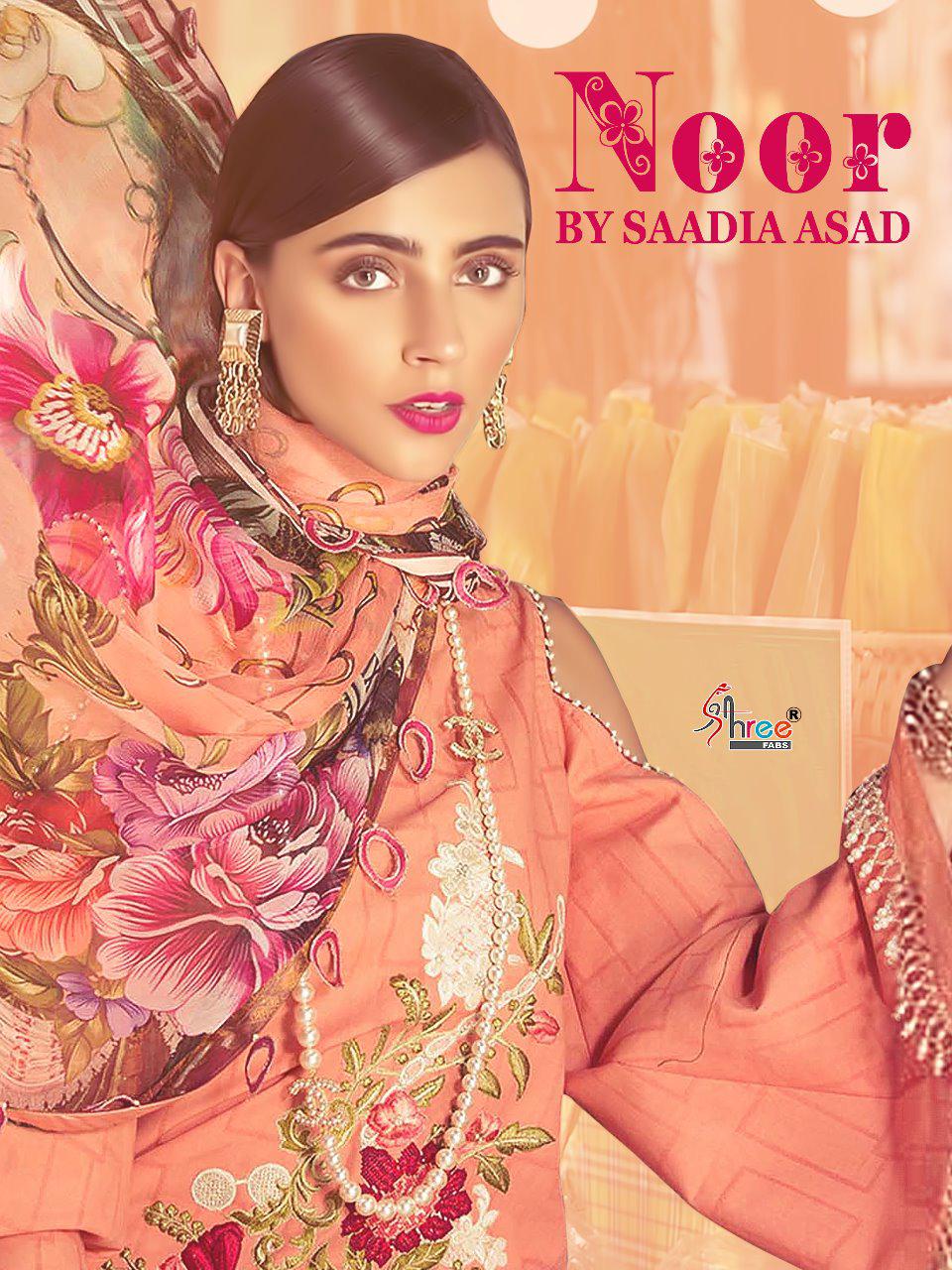 Shree fabs noor by sadia asad heavy embroidered pakistani salwar kameez collection