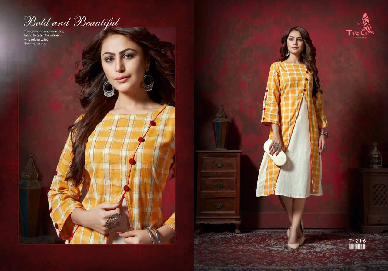 titli aster colorful fancy collection of kurtis at reasonable rate
