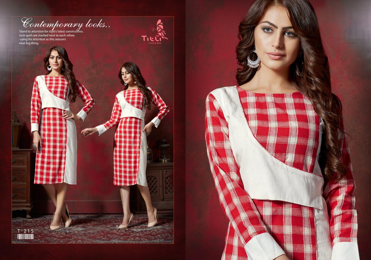 titli aster colorful fancy collection of kurtis at reasonable rate