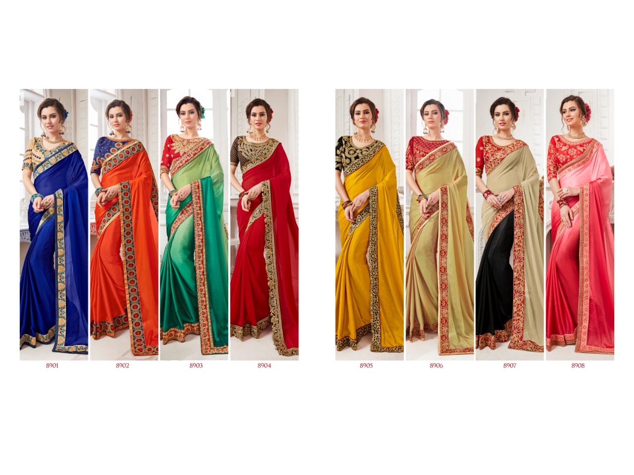 triveni dilruba colorful fancy collection of sarees