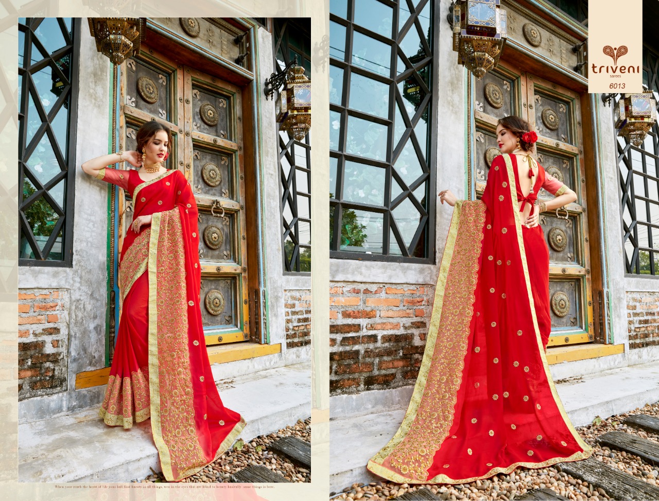 triveni julitte colorful beautiful collection of sarees at reasonable rate