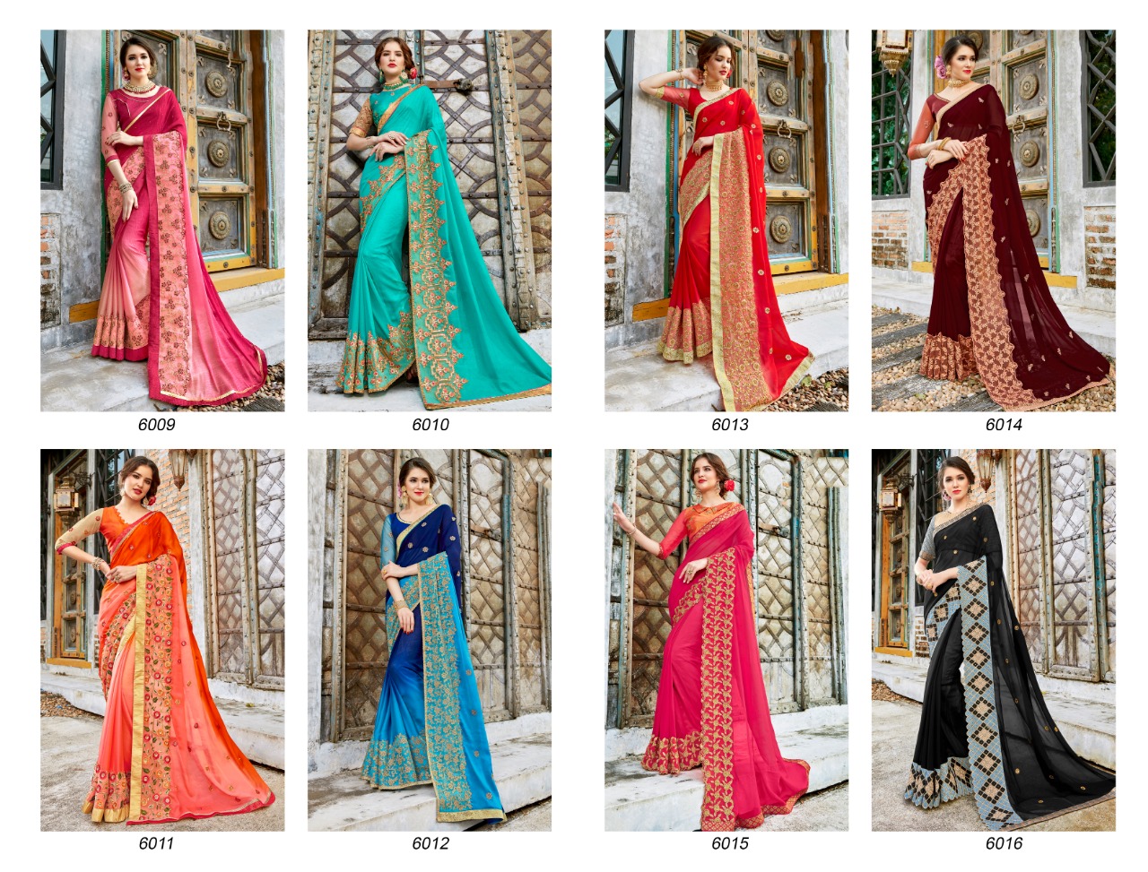 triveni julitte colorful beautiful collection of sarees at reasonable rate