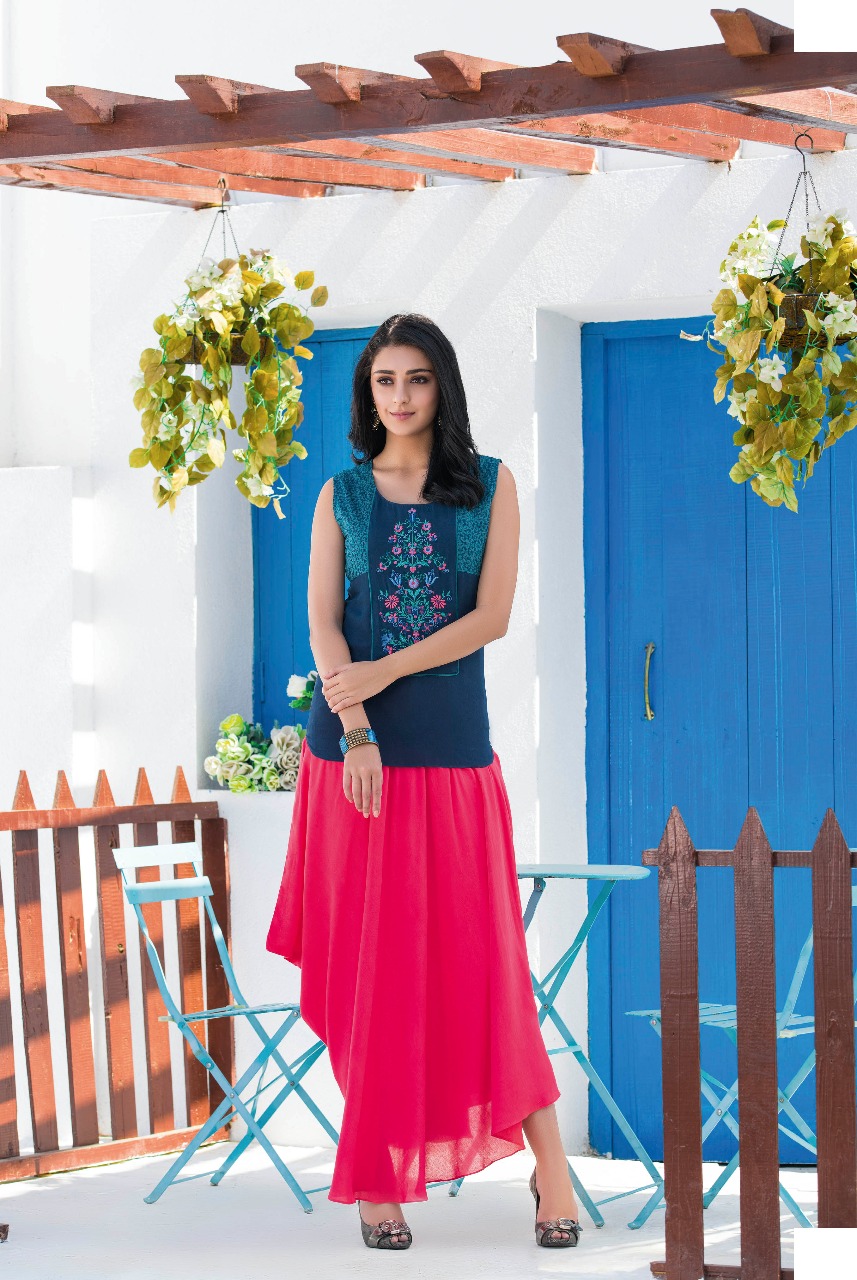tzu life diana colorful fancy collection of kurtis at reasonable rate