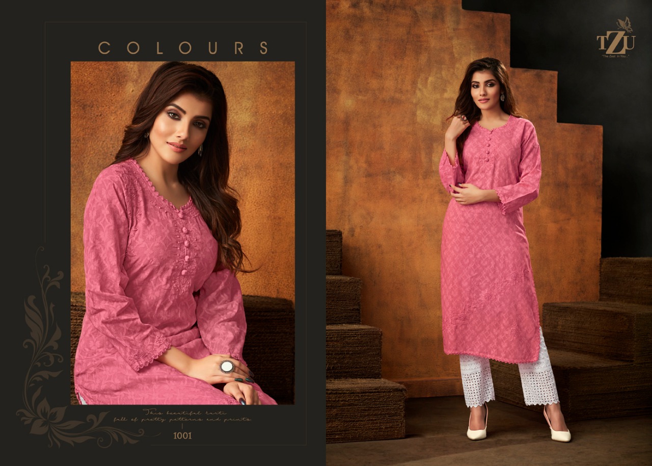 Tzu lifestyle colours kurti with plazzo collection dealer