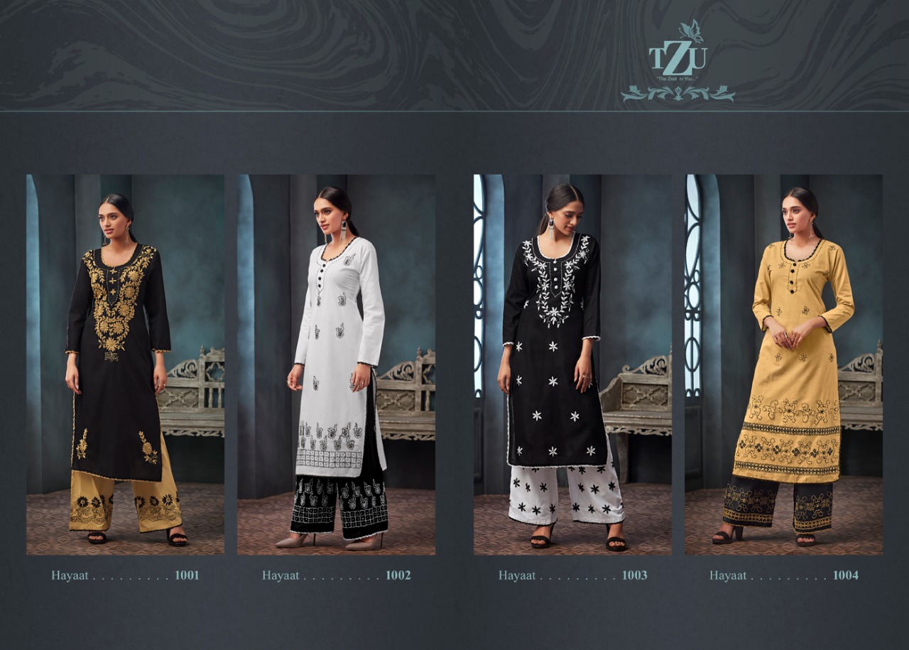 Tzu lifestyle hayaat Designer kurti with plazzo collection