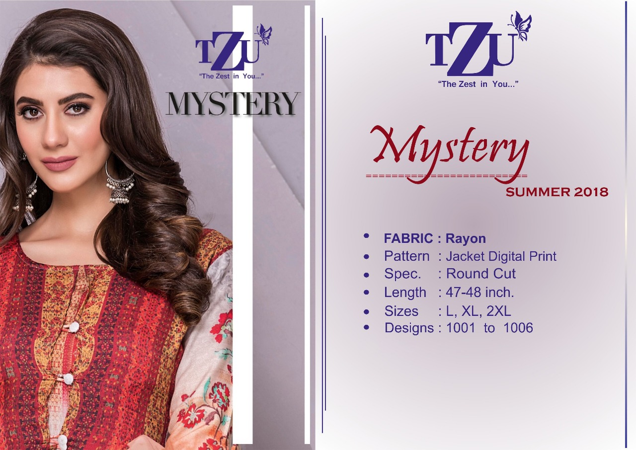 Tzu lifestyle mystery printed kurties with attached jacket