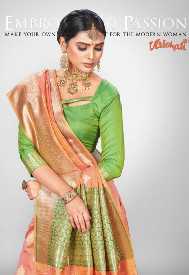 vaishli fashion embroidered passion fancy colorful collection of sarees at reasonable rate