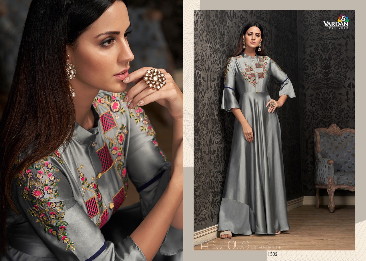 Vardan designer navya vol 15 ready to wear gown collection