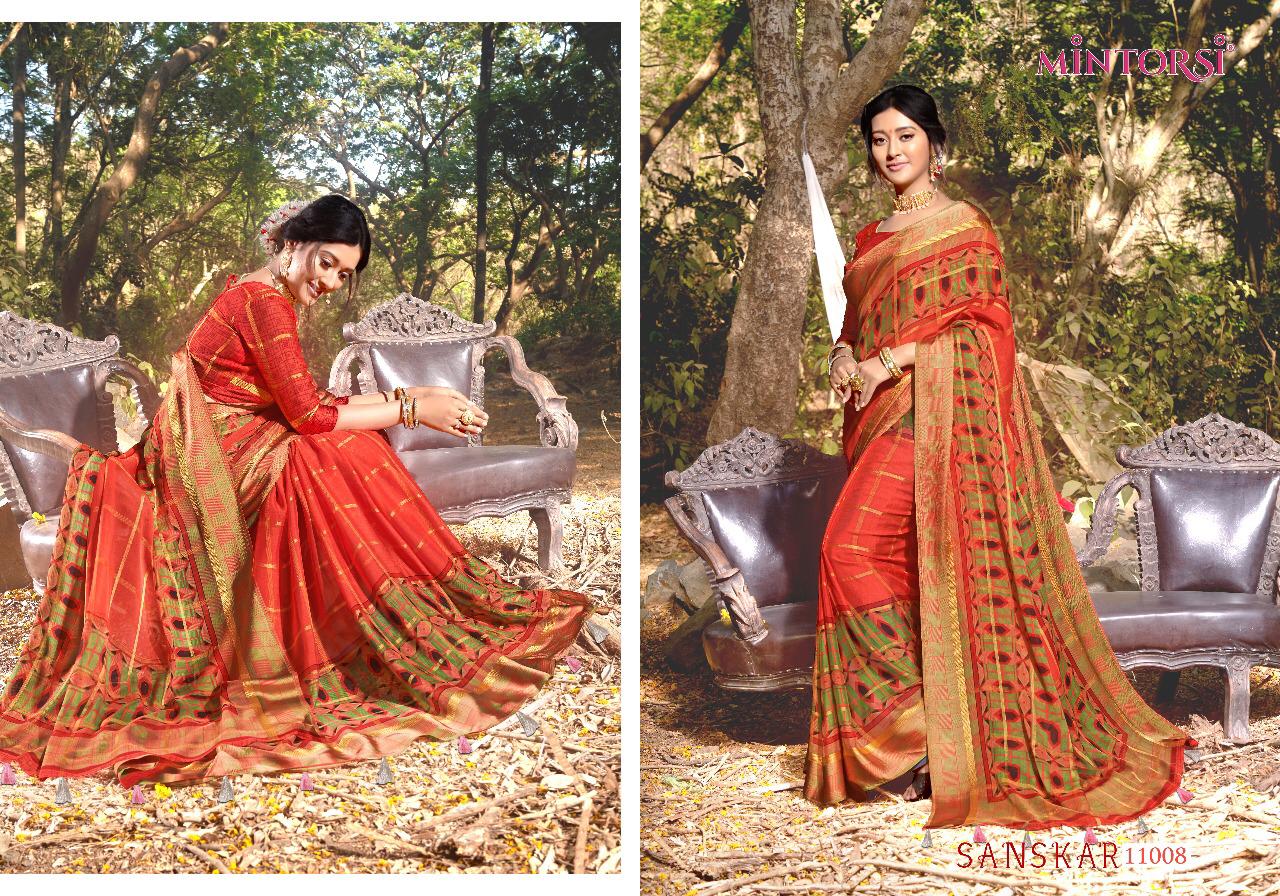 Varsiddhi mintorsi sanskar fancy wear printed sarees catalog