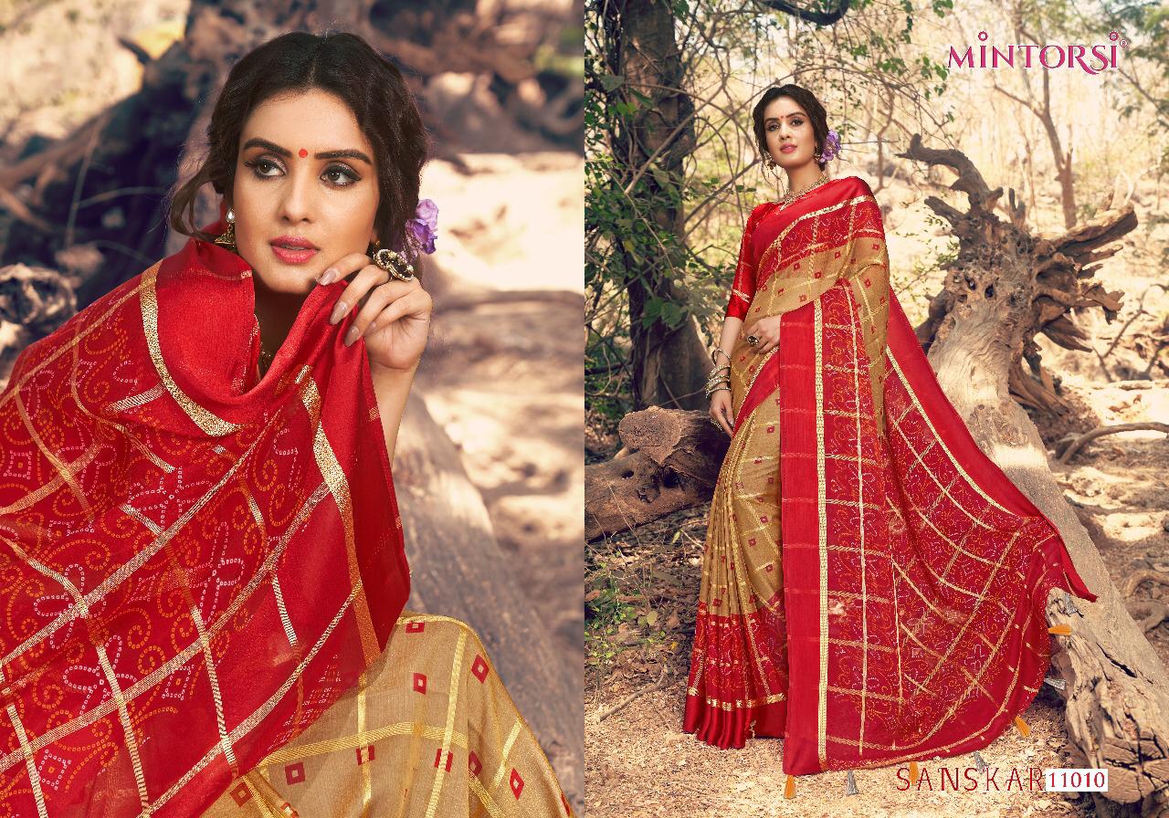 Varsiddhi mintorsi sanskar fancy wear printed sarees catalog