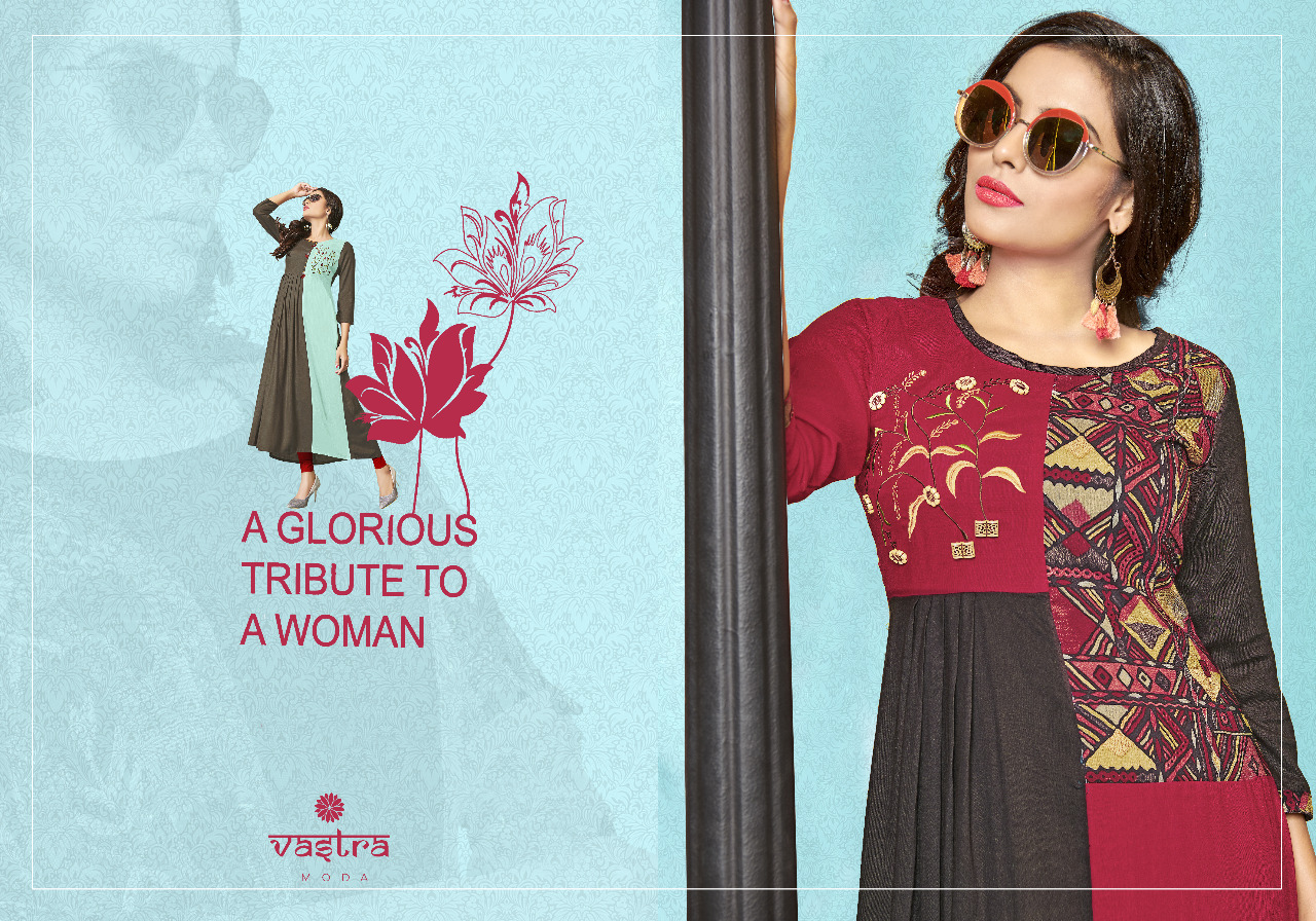 vastra moda kaayra vol 1 colorful ready to wear kurtis catalog at reasonable rate